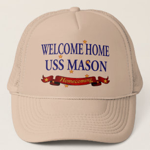 Hem- USS Mason för välkomnande Truckerkeps