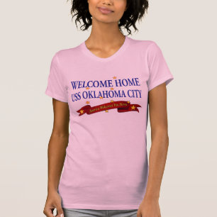 Hem- USS oklahoma city för välkomnande T-shirt