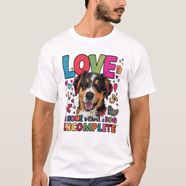 Hem utan Hund ofullständigt T Shirt (Framsida)