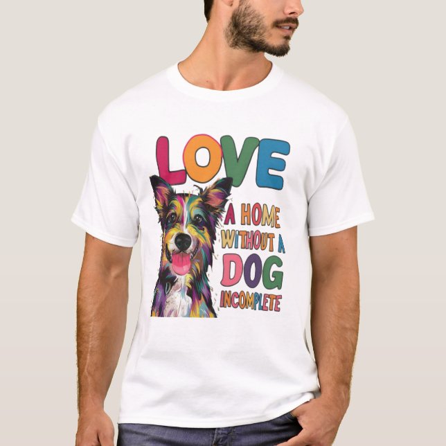 Hem utan Hund ofullständigt T Shirt (Framsida)
