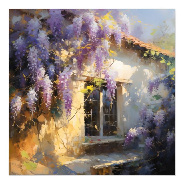 Hem Violetta Blommor Fototryck (Framsidan)