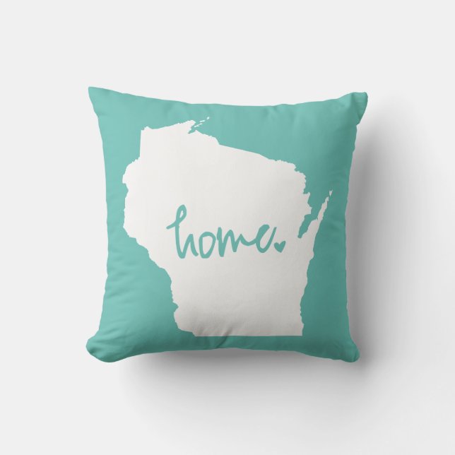 Hem- Wisconsin beställnings- färg Kudde (Framsida)