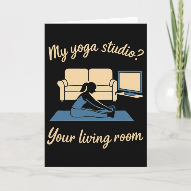 Hem Yoga Aktivt Kläder Mitt Yoga Studio Ditt Boend Kort (Framsida)
