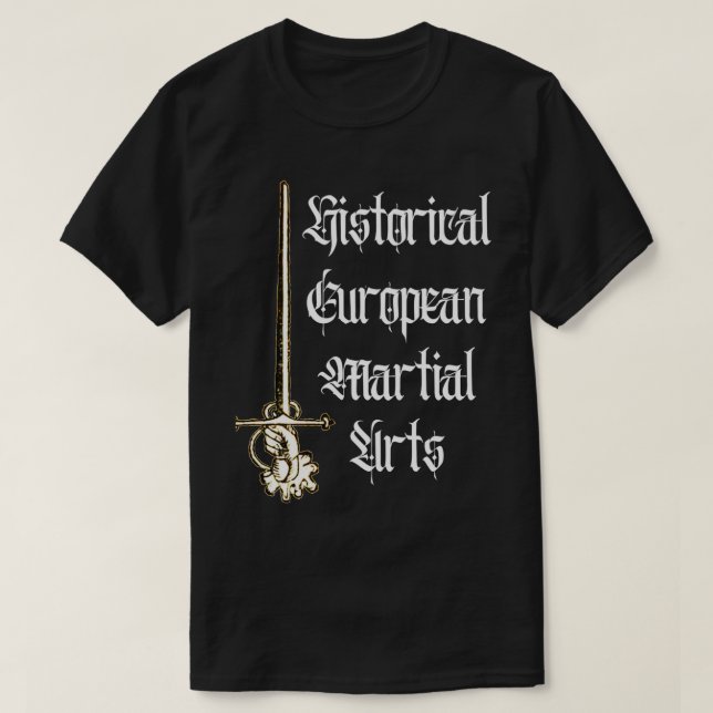 HEMA Carranza Sword Historical European Martial Ar T Shirt (Design framsida)