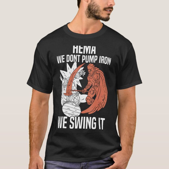 HEMA Fanatics Renaissance of Long Sword Fencen HE T Shirt (Framsida)