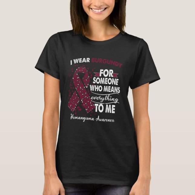 Hemangioma Awareness Warrior Support Survivor Gift T Shirt (Framsida)