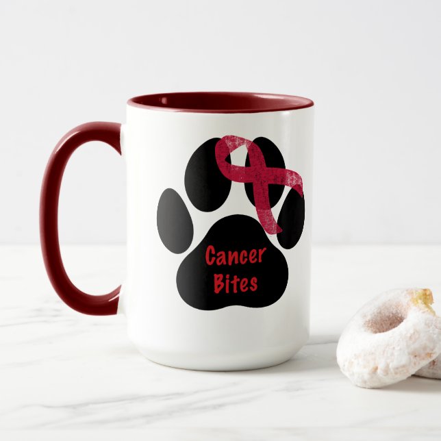 Hemangiosarcoma Hundcancer Tassband Design Mugg (Med munk)