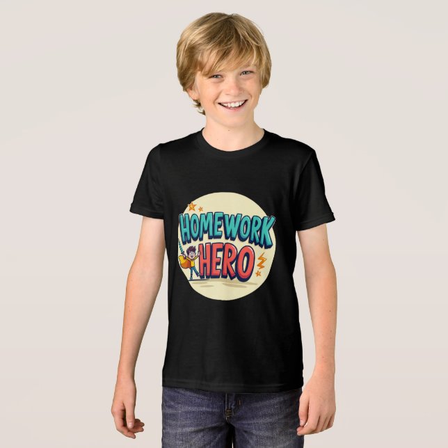 Hemarbete Hero: Roligt och inspiration för barn me T Shirt (Framsida Full)