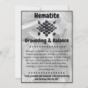Hematite Crystal, menskort Julkort