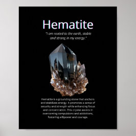 Hematite Crystal Stone betyder Poster