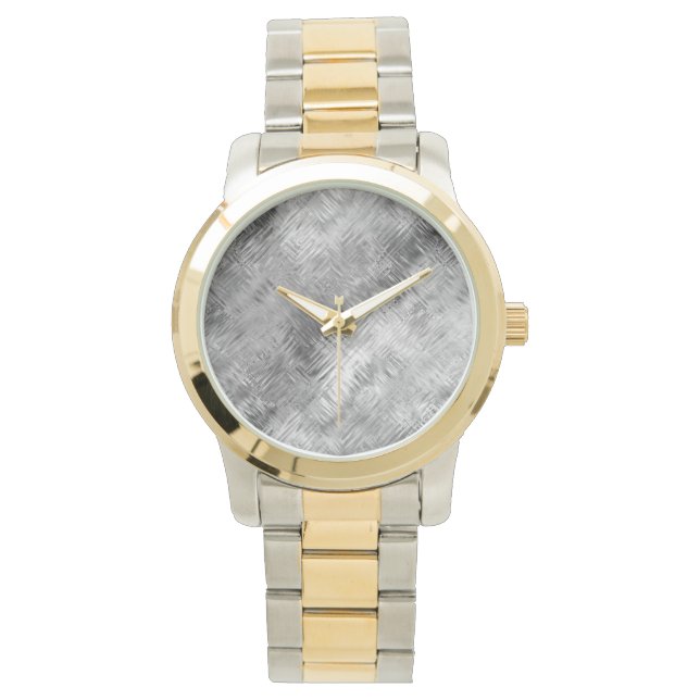 Hematite Grått Scribged Struktur Armbandsur (Framsida)