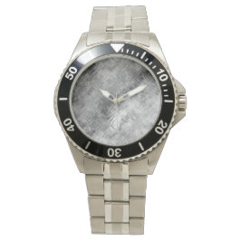 Hematite Grått Scribged Struktur Armbandsur