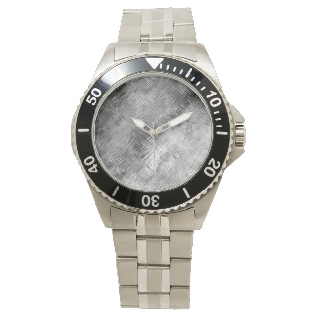 Hematite Grått Scribged Struktur Armbandsur (Framsida)