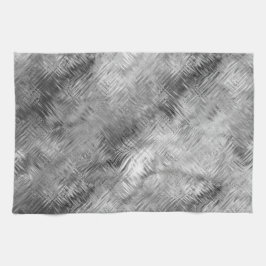 Hematite Grått Scribged Struktur Kökshandduk