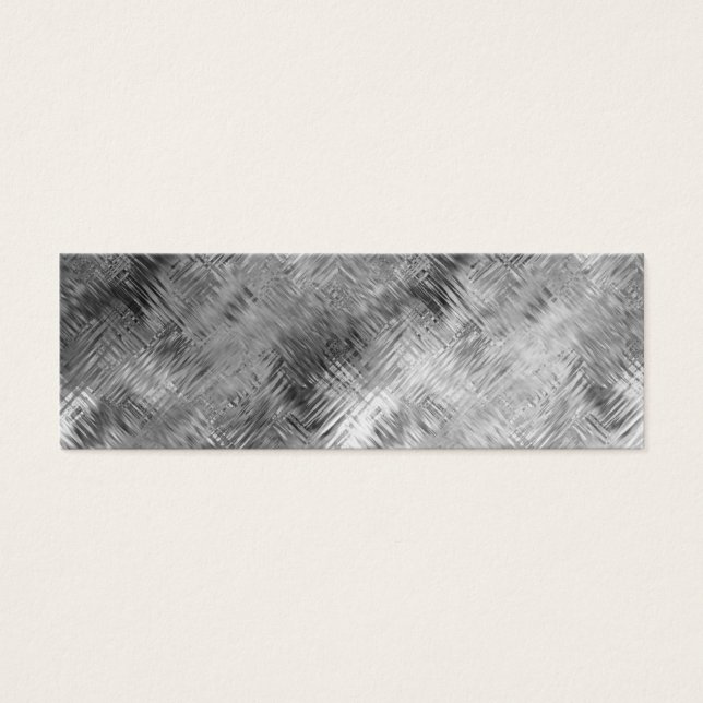 Hematite Grått Scribged Struktur Litet Visitkort (Framsidan)