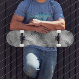 Hematite Grått Scribged Struktur Mini Skateboard Bräda 18,7 Cm