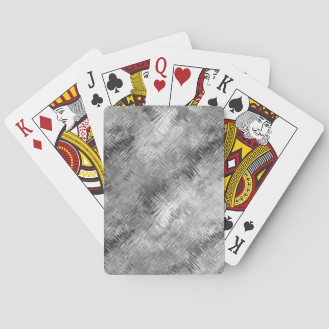 Hematite Grått Scribged Struktur Spelkort (Baksidan)