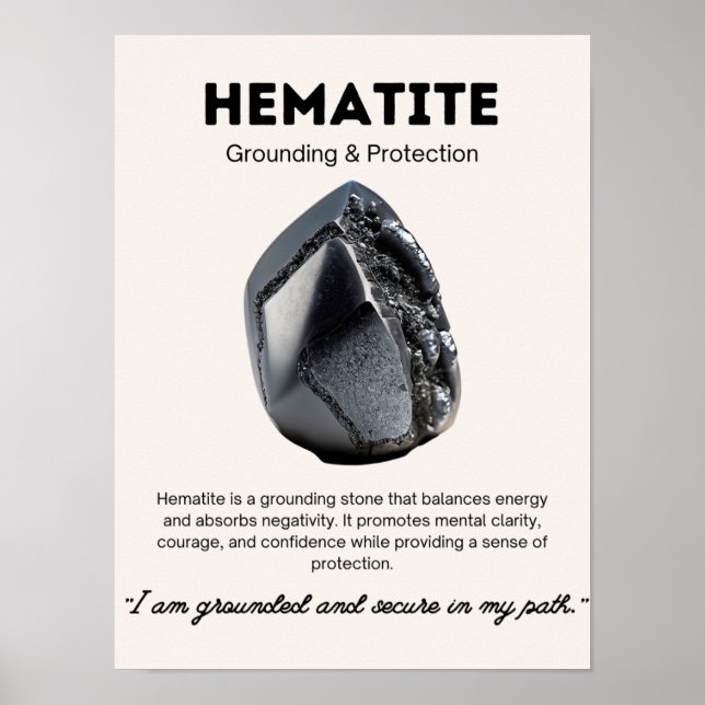 Hematite Stone Crystal: Poster (Framsidan)