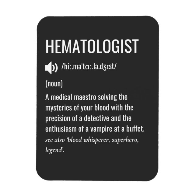 Hematolog - definition av hematolog magnet (Vertikal)