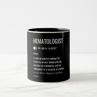 Hematolog Hematolog Definition Två-Tonad Mugg
