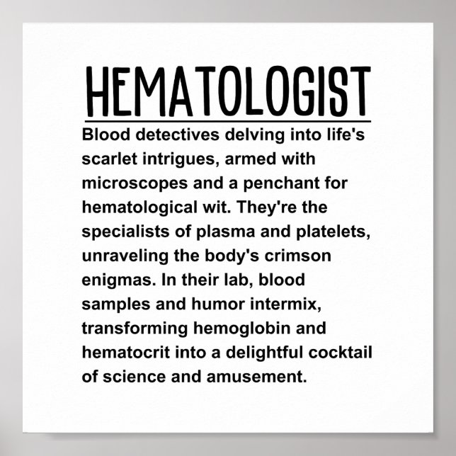 Hematolog Poster (Framsidan)