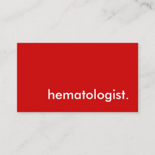 hematolog. visitkort