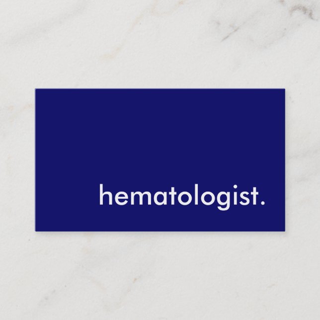 hematolog. visitkort (Framsida)
