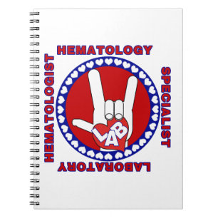 HEMATOLOGIST HEMATOLOGY LAB SPECIALIST SQUARE LOGO ANTECKNINGSBOK MED SPIRAL