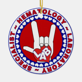 HEMATOLOGIST HEMATOLOGY SPECIALIST LOGOTYP ROUND JULGRANSPRYDNAD KERAMIK