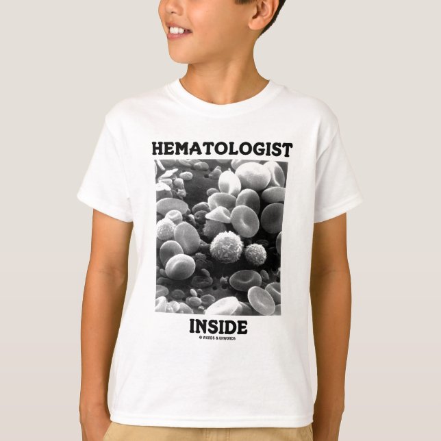 Hematologistinsida (blodceller) tee shirt (Framsida)