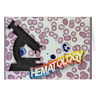 HEMATOLOGY - medicinsk teknologi - laboratorium Hälsningskort