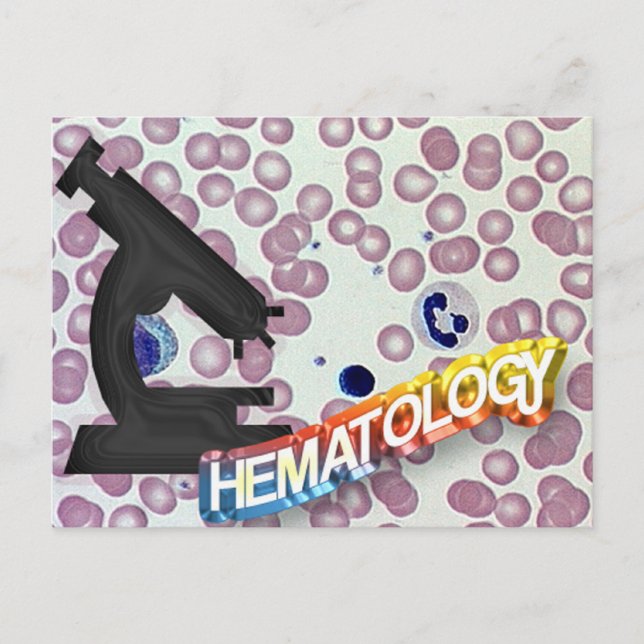 HEMATOLOGY - medicinsk teknologi - laboratorium Vykort (Framsida)