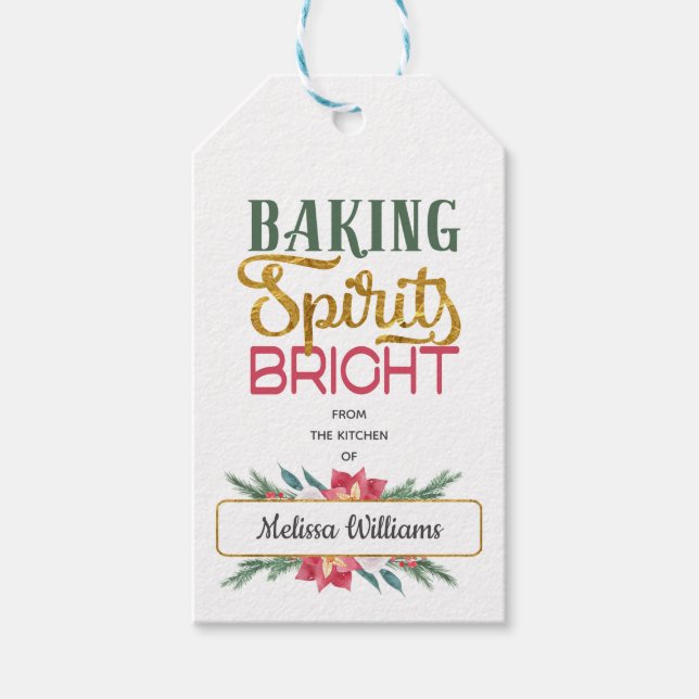 Hembakad julgåva från köket presentetikett (Framsidan)