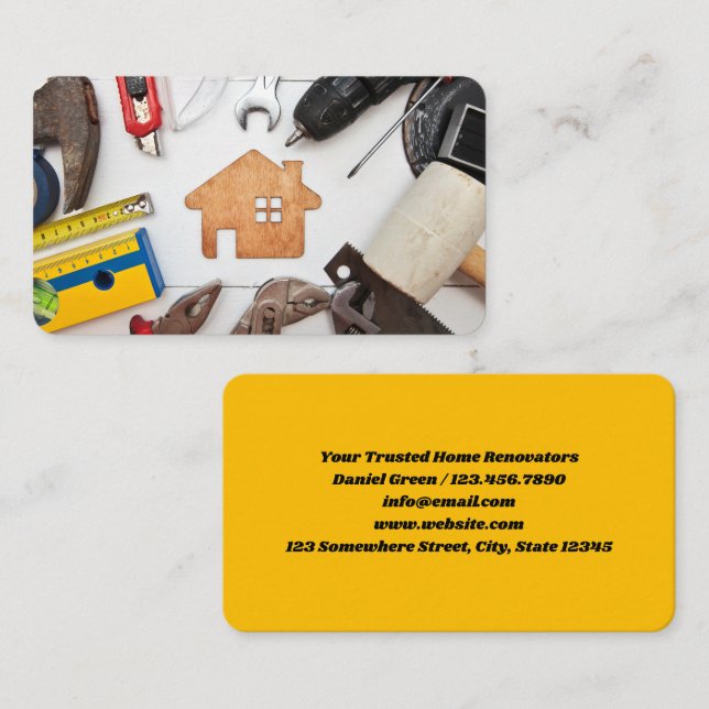 🏠︎ hemborttagning visitkort (Fram/baksida)