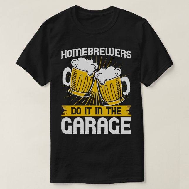 Hembryggare gör det i trädgårdsstugan t shirt (Design framsida)