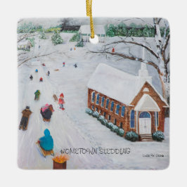 Hembygd rodelåkning 2024-ornament julgransprydnad keramik