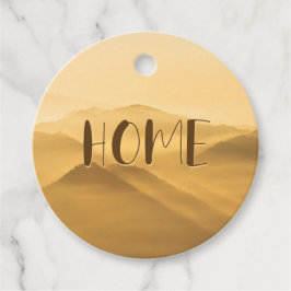 Hemcitat för morgondimma guld lagrar gåvor etiketter