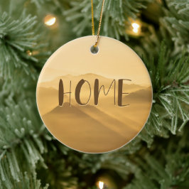 Hemcitat för morgondimma guld lagrar julgransprydnad keramik