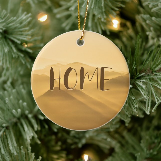 Hemcitat för morgondimma guld lagrar julgransprydnad keramik (Träd)