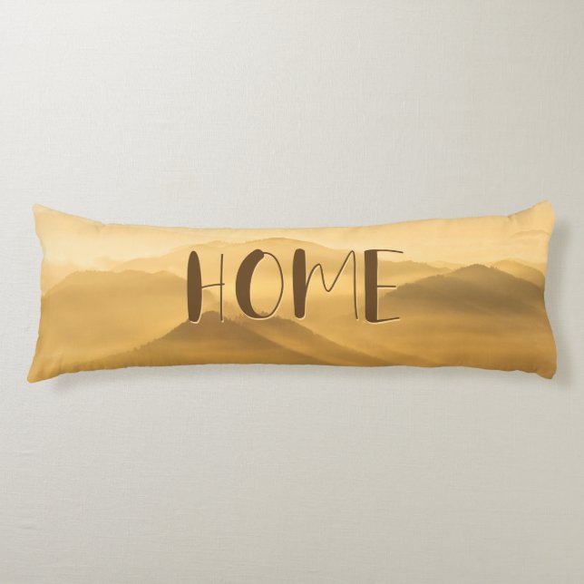 Hemcitat för morgondimma guld lagrar kroppskudde (Framsidan)