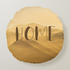 Hemcitat för morgondimma guld lagrar rund kudde