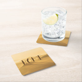 Hemcitat för morgondimma guld lagrar underlägg papper kvadrat