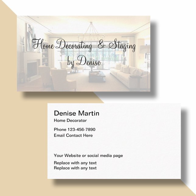 Hemdekorering och förproduktion visitkort (Skapare uppladdad)