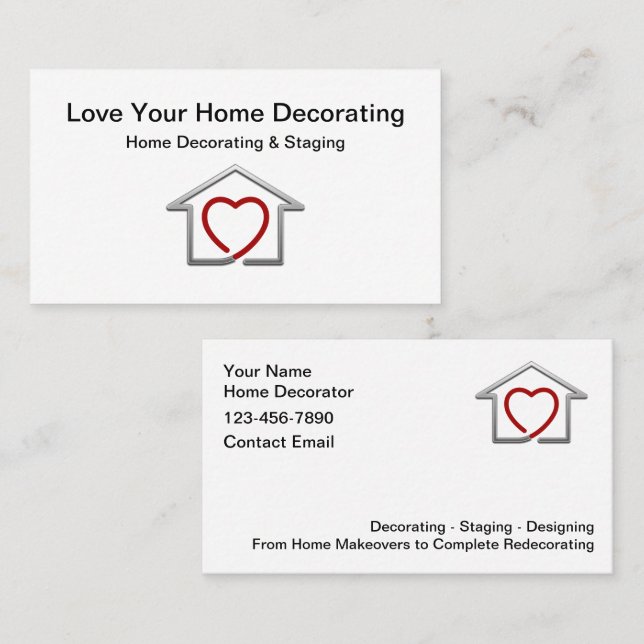 Hemdekorering och Gods-lagring Visitkort (Fram/baksida)