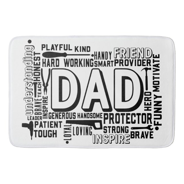 Hemdörrmatshuset i pappa, porluckan i hälsning badrumsmatta (Framsidan)