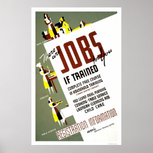 Hemekonomiutbildning 1940 WPA Poster