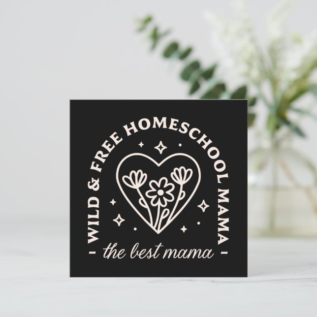 Hemeschool mamma, bäst mamma humor julkort (Stående Fram)