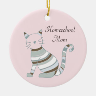 Hemeschool Mamma Cat Theme Julgransprydnad Keramik