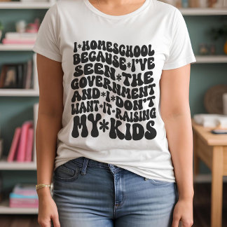 Hemeschool Retro Anpassningsbar Text Färg T Shirt