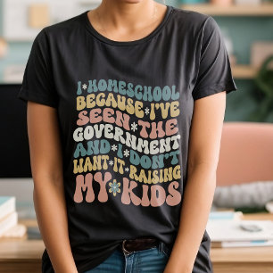 Hemeschool Retro Anpassningsbar Text Färg T Shirt